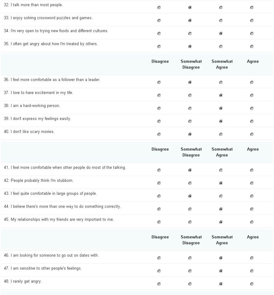 dating site surveys